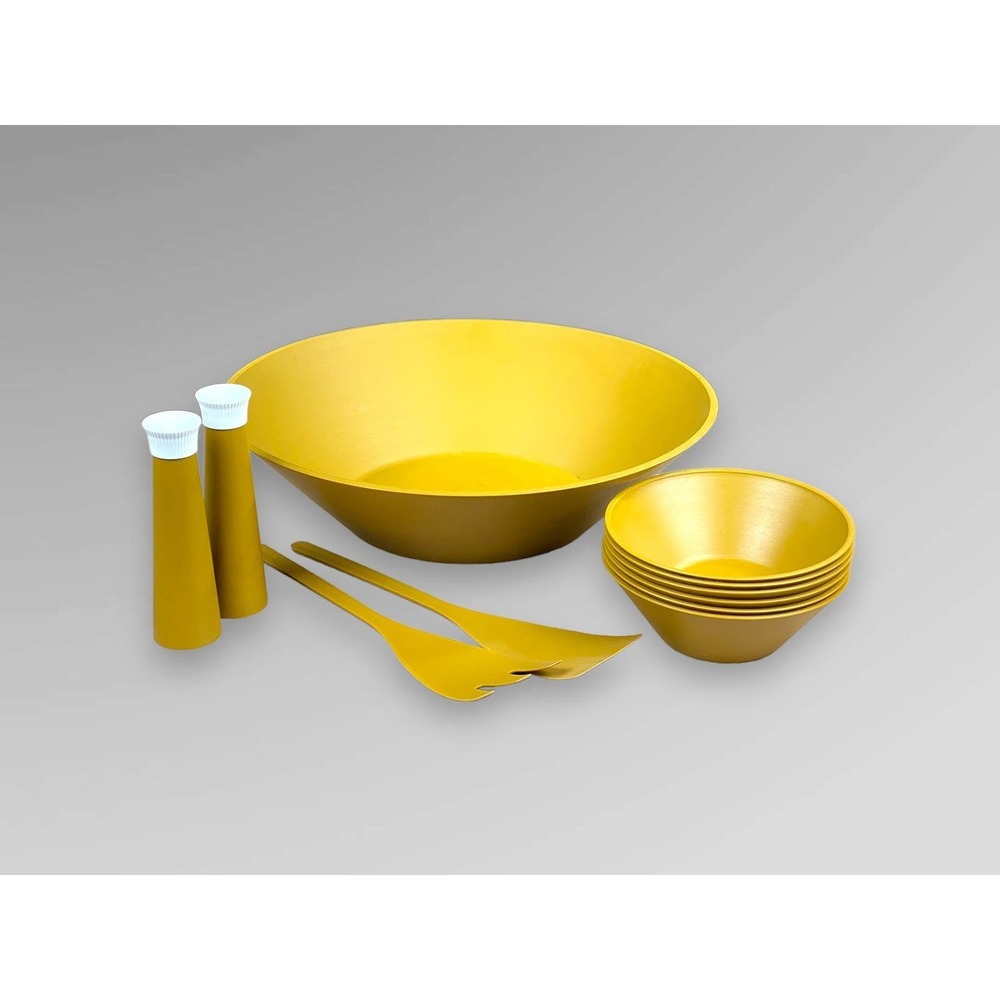 David Douglas Salad Bowl Set 11 Pc Harvest‎ Gold 1970s MCM